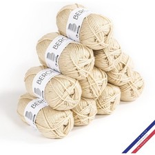 10 pelotes de laine - Sable -