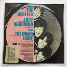 THE BEATLES "LADY MADONNA" EMI PROMOTIONAL PICTURE DISC WITH INSERT & STICKERS