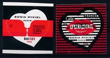 Timbre France Adhesif  1514/1515** Coeurs de Sonia Rykiel