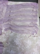 Lot 4 rideaux voile mauve