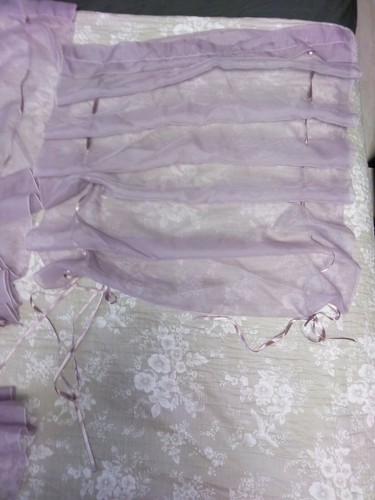 Lot rideaux voile mauve - voile,