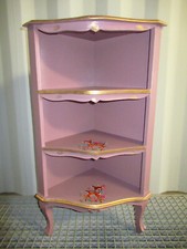 VINTAGE REPAINTED WOODEN CORNER CABINET BAROQUE STYLE - NO. 2