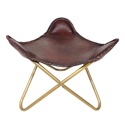 Pouf cuir véritable - pouf,