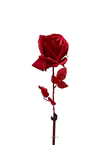 Rose artificielle rouge pur - rose,