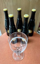 5 bières trappistes westvletern n 12 + 1 verre de 0,33 l neuf.