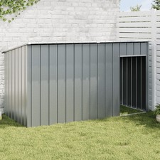 Niche pour Chien avec Toit Cage Chenil Jardin Anthracite Acier Galvanisé vidaXL