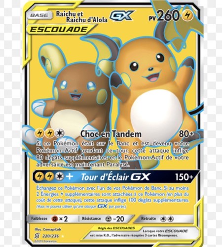 Carte pokémon raichu - pokémon, et