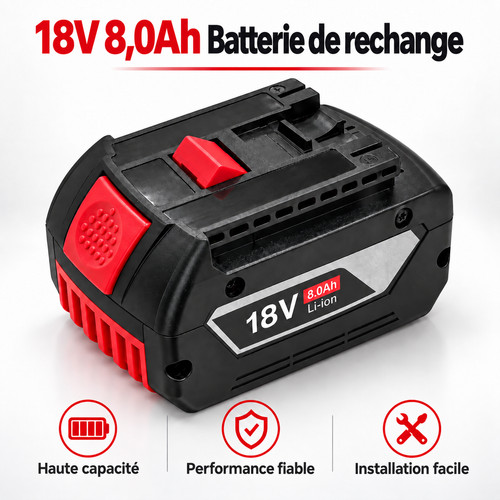 Batterie 8ah 18v pour bosch - 8ah,