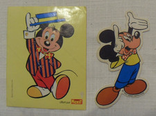 2 Antique MICKEY Walt Disney Stickers