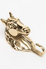 Brass Horse Head Coat Rack