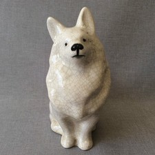 China dog crackled porcelain Samoyed dog dog Russian sled spitz late 19th century