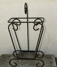 *PORTE PARAPLUIES CANNES en Fer forgé torsadé mi XXe jus de trouvailles déco D