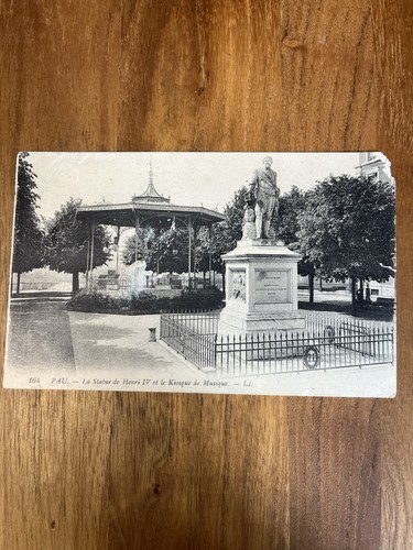 Postcard cpa pau statue - cpa,