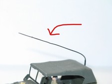 DINKY TOYS,  1 grande antenne spécial LONGUE pour le dodge command car militaire