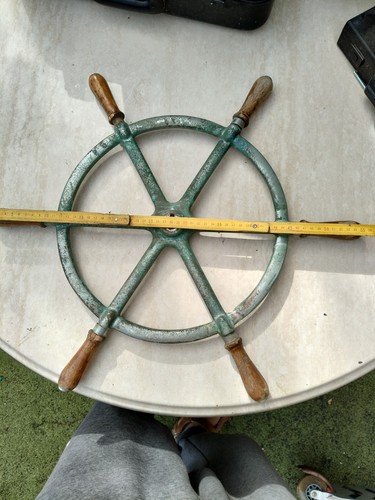 Roue bateau bois métal - de,