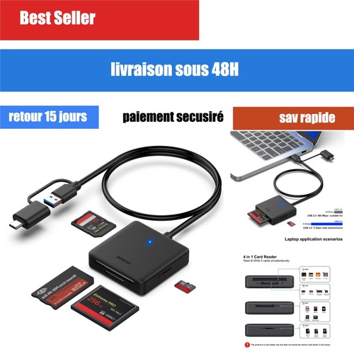 Lecteur cartes mémoire usb - lecteur,