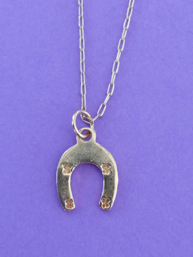 Collier fer cheval vintage - cheval,