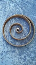 OLD WROUGHT IRON WINDING ROUND SCROLLS IRONWORK VINTAGE DECORATION XIX XX