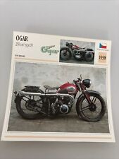 Ogar 250 cm3 type IV 1938 carte moto de collection Atlas Tchécoslovaquie