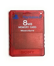 Memory Card 8 MB Sony Playstation 2 - PS2 CRYSTAL Red Authentic - Tested