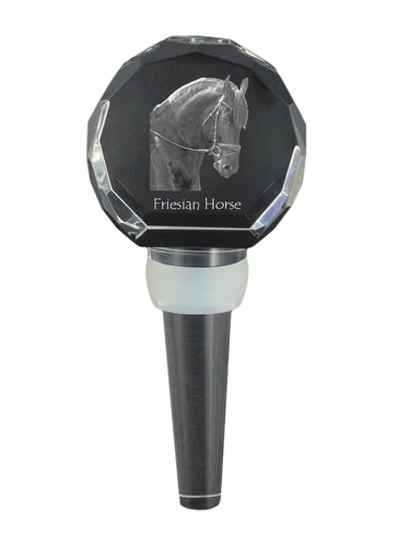 Cheval frison bouchon vin - cheval,
