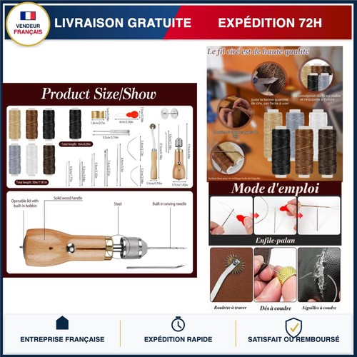 Kit couture cuir 22 - cuir,