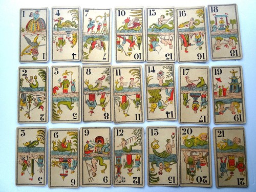 Rare très ancien jeu tarot - de,