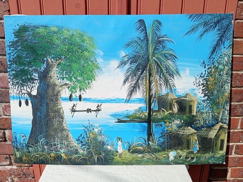 Grand tableau huile sur toile - grand,