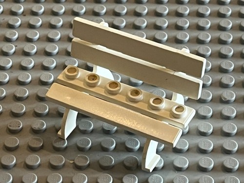 Lego white fabuland bench - white, seat
