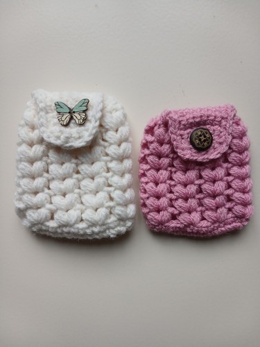 Petites pochettes crochet - pochettes,
