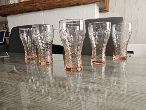 Verres coca cola arc - verres, rose