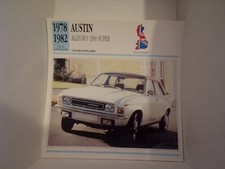 FICHE CARD carte car voiture grande bretagne austin allegro 1300 super 1978.1982