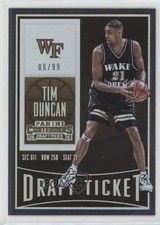 2015-16 Panini Contenders Draft Picks Draft Ticket /99 Tim Duncan #89 HOF