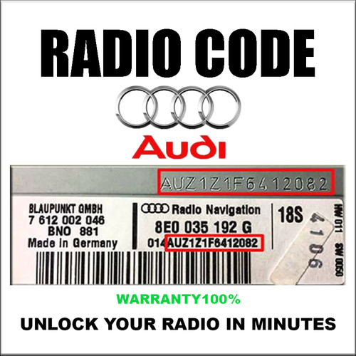 Audi radio unlock code service - radio,