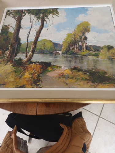 Tableau léon launay etang - tableau,