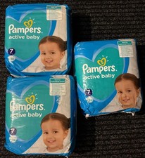 3 x Vintage Diapers Nappies Couche Windeln Pampers Active Baby Dry 2020 SEALED