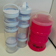 Previously Owned  2 GoStak (white) & 1 Zoli (Pink) Adjustable Storage Container