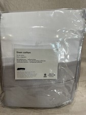 West Elm Box-Spring Cover boxspring linen cotton cal king pearl gray