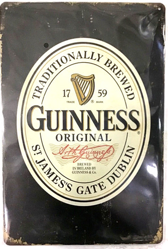 Tin sign new 8x12 guinness - new,