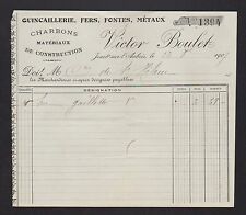 JOUET-sur-l'AUBOIS (18) QUINCAILLERIE CHARBONS "Victor BOULET" en 1907