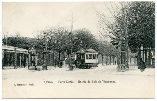 Paris porte dorée entrée - paris., dorée.