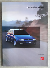 Citroen Saxo Range Brochure 1998 - X SX Exclusive VTR VTS