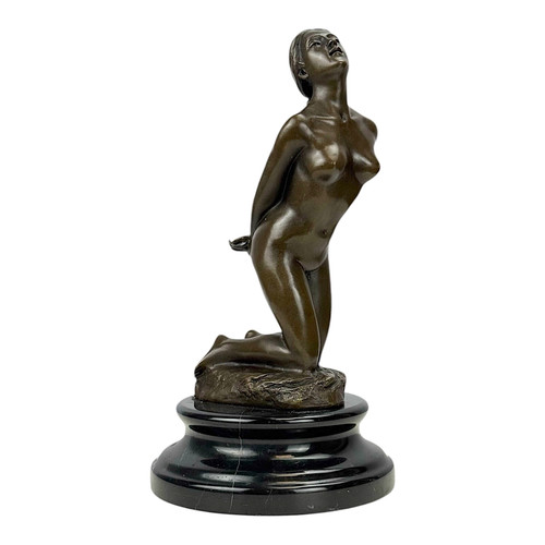 Sculpture bronze femme nue - en,