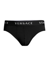 Versace Logo  LOW RISE SLIP (BRIEF) Sz 6(Large) Black,Authentic,NO BOX, NO TAGS