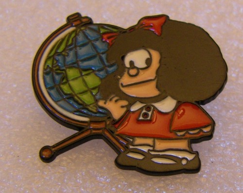 Pin mafalda globe terrestre - pin's,