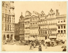 Bruxelles, Maison des Corporation, N.D phot vintage print Tirage albuminé  2