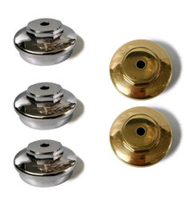 5 Bases ONLY - 3 Chrome finish & 2 Antique Brass for Kneeling Rolls Royce