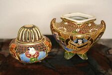 Japanese Incense Burner & Vase, Ceramic or Porcelain, Satsuma