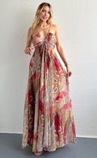 ZARA NEW WOMAN MIDI STRAPPY FLORAL PRINT DRESS FLARED SIZE L REF:3508/147/024