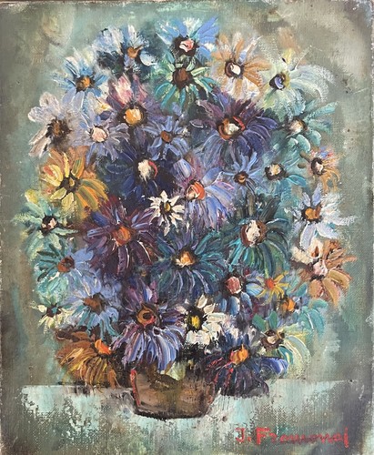 Huile sur toile signée - , j